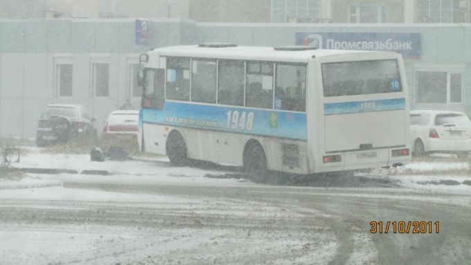 Первый гололёд в Ангарске