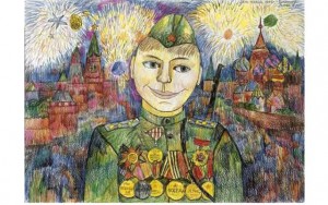 Открытие выставки "Победа в рисунках ангарских детей"