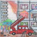 Конкурс рисунка для детей “Спасение на пожаре”