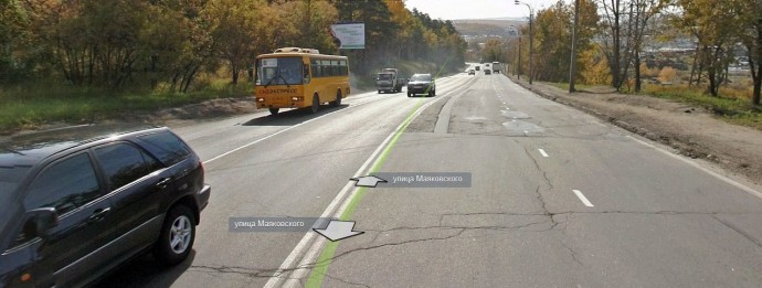 Кайская гора, одна из самых аварийных дорог в Иркутске: