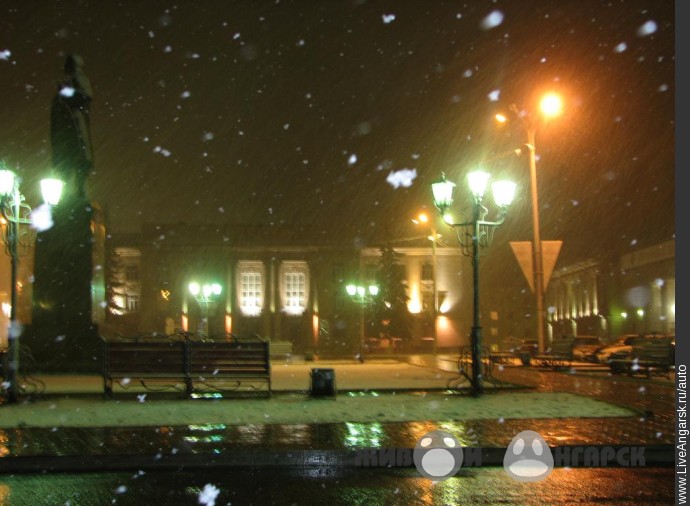 Первый снег в Ангарске