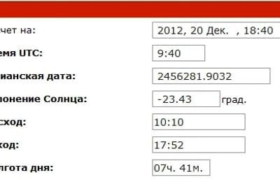 День зимнего солнцестояния...