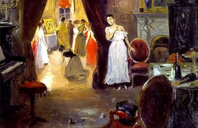 В. Маковский "Освящение публичного дома" эскиз, 1900 г.