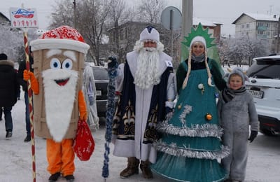Марш Дедов Морозов в г. Шелехов