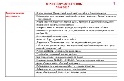Отчетность фонда "Право на жизнь" за май 2015 года + просьба