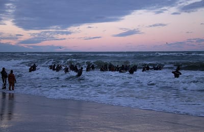 Ловля янтаря на Балтийском море