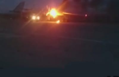На авиабазе «Белая» произошло возгорание стратегического бомбардировщика Ту-95МС