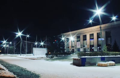 Освещение студгородка в Иркутске