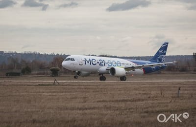 Второй авиалайнер МС-21 совершил полет с российскими двигателями