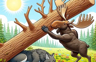 Книжка-сказка ВОЛК И ЛОСЬ...