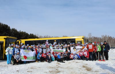Коллектив АНХК принял массовое участие в «Лыжне России»