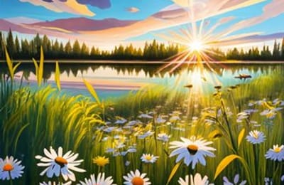 Смотрит закат молчаливый...