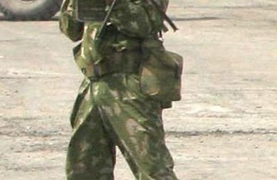 О том, как русский солдат - якут, один колонну вооружённых пропиндосовсих грузин остановил