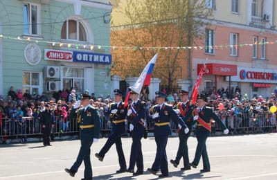День Победы в Ангарске отметили традиционным парадным шествием