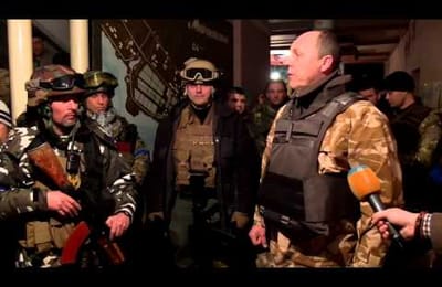 Укропишен золдатен в Дебальцевском полу-котле пид обстрилом.