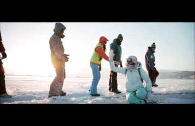 На Байкале сделали ледовую карусель (+ видео)
