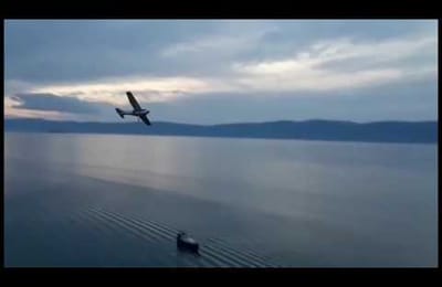 Опубликовано видео момента падения самолета в Байкал