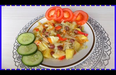 Рагу из овощей с курицей и фасолью