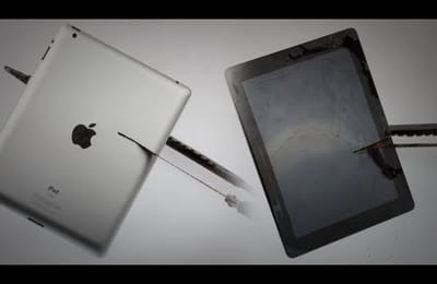 new iPad VS ножовка