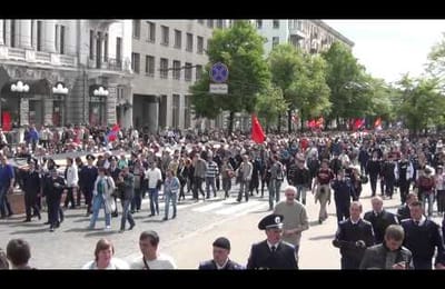 Многотысячный народный парад победы против хунты и фашизма! Огромная георгиевская лента! Харьков