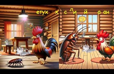 Петух и хвастливый таракан Сказка в стихах