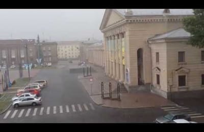 Свежий дождь с градом.