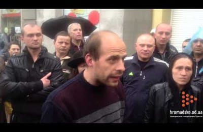 04.05.2014, Одесса Освобожденный из ГорУВД активист говорит...