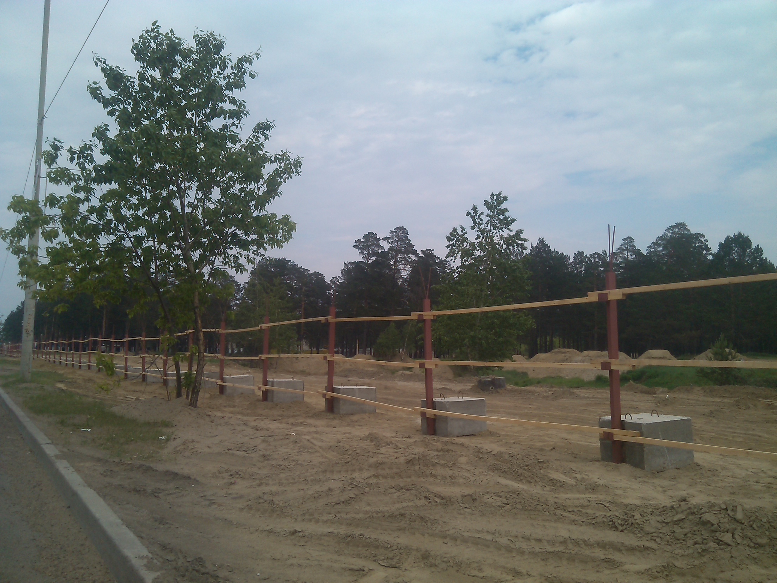 Монтаж ограждения под строительство дома в 31м/р