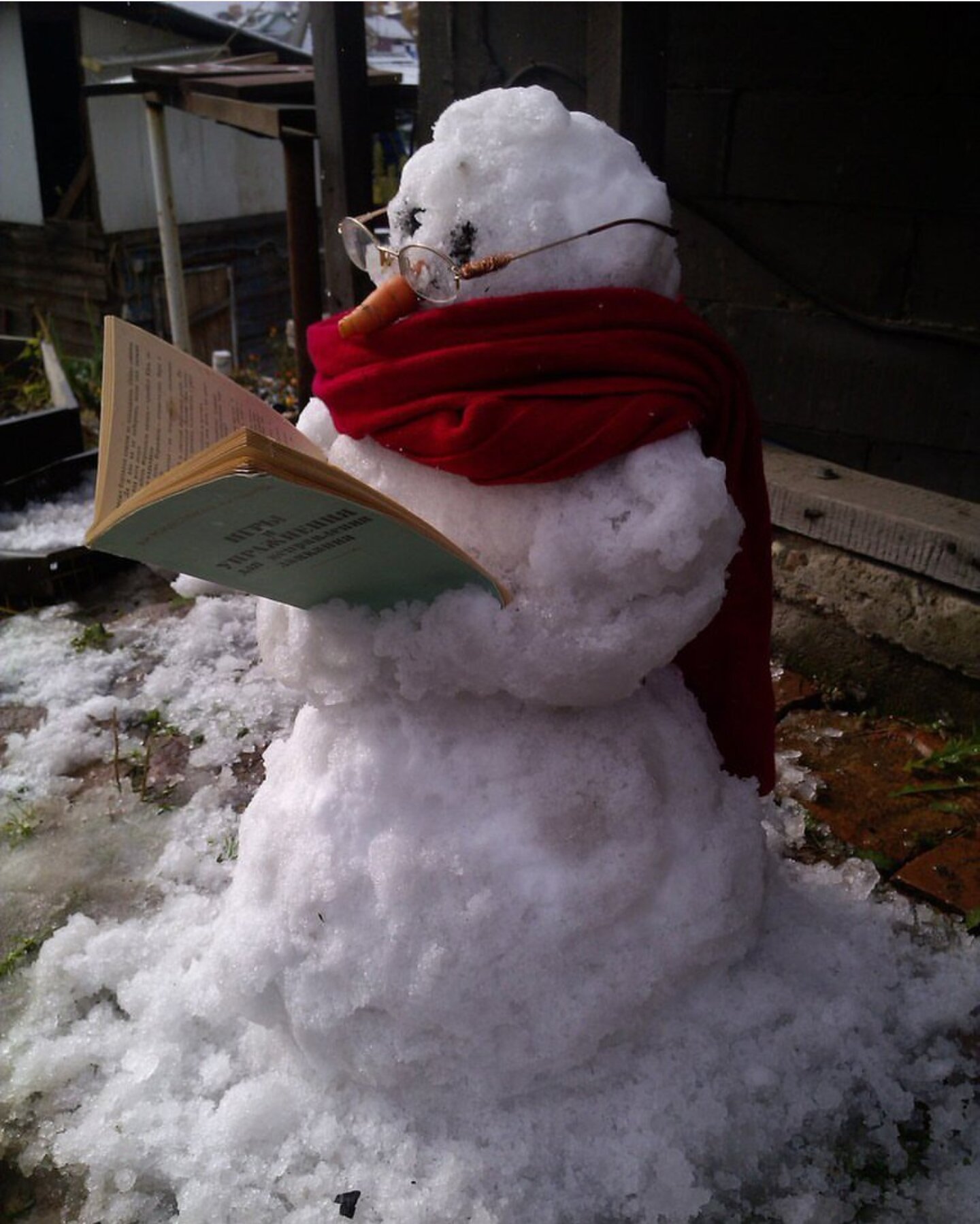 Первоснежный снеговик