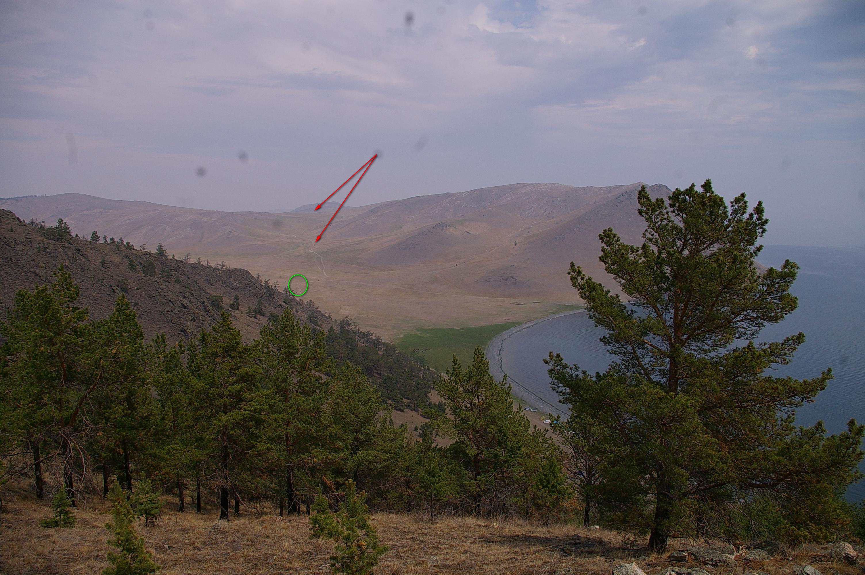 вот туда надо спуститься