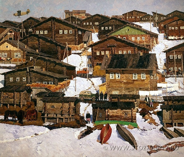 Стожаров Большая Пысса. весна. 1971 год