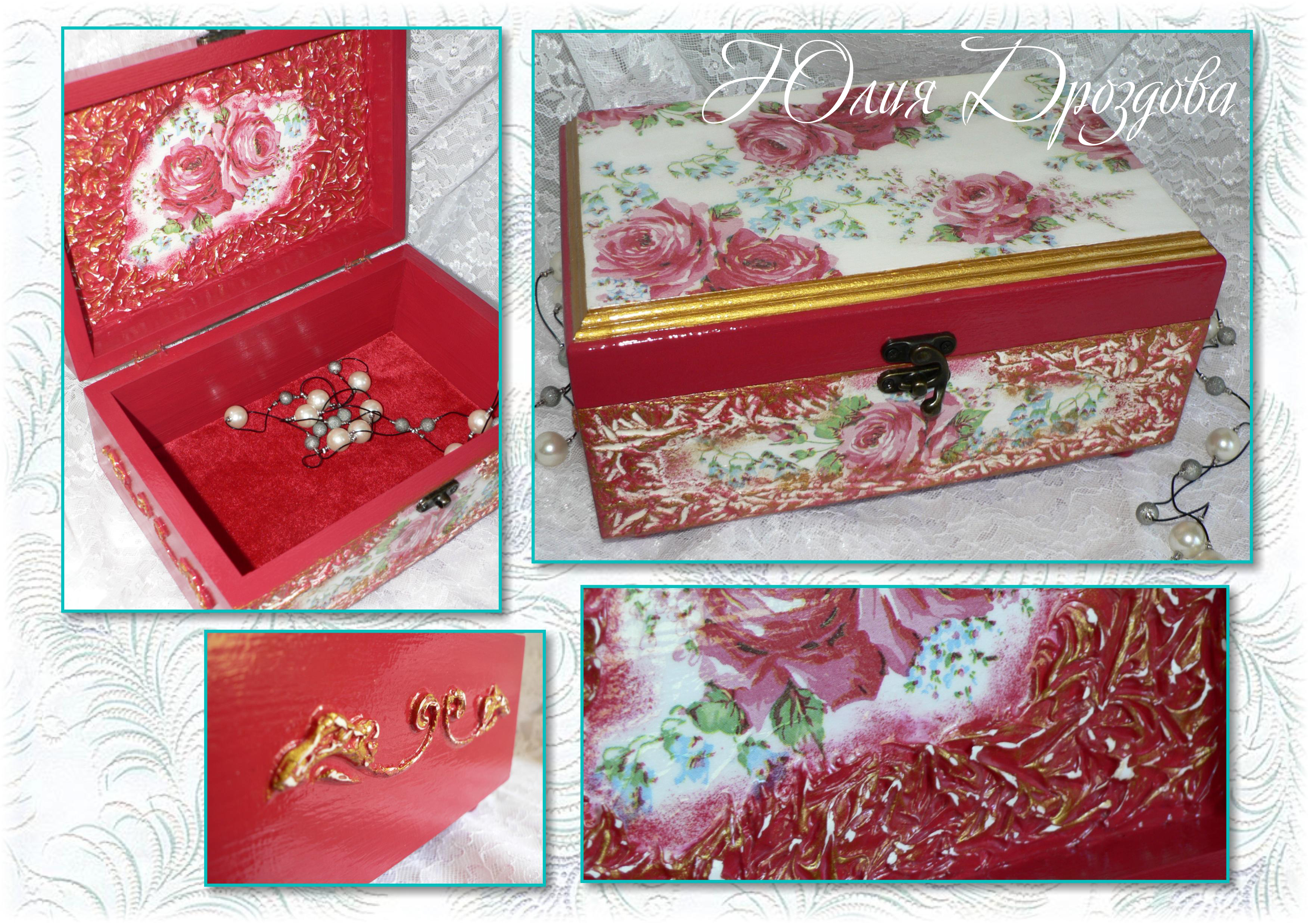 Шкатулка с розами