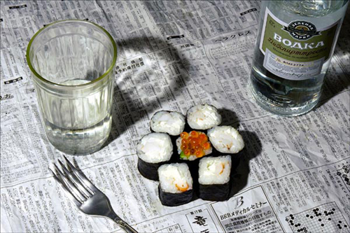 водка  и суши