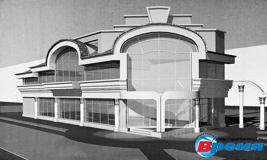 Размеры здания 9 на 30 метров. Высота в коньке - 10 метров