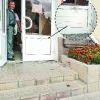 Это счастье, что большая часть заряда попала в пластиковую часть двери, иначе пострадать могли бы и покупатели магазина Это счастье, что большая часть заряда попала в пластиковую часть двери, иначе пострадать могли бы и покупатели магазина