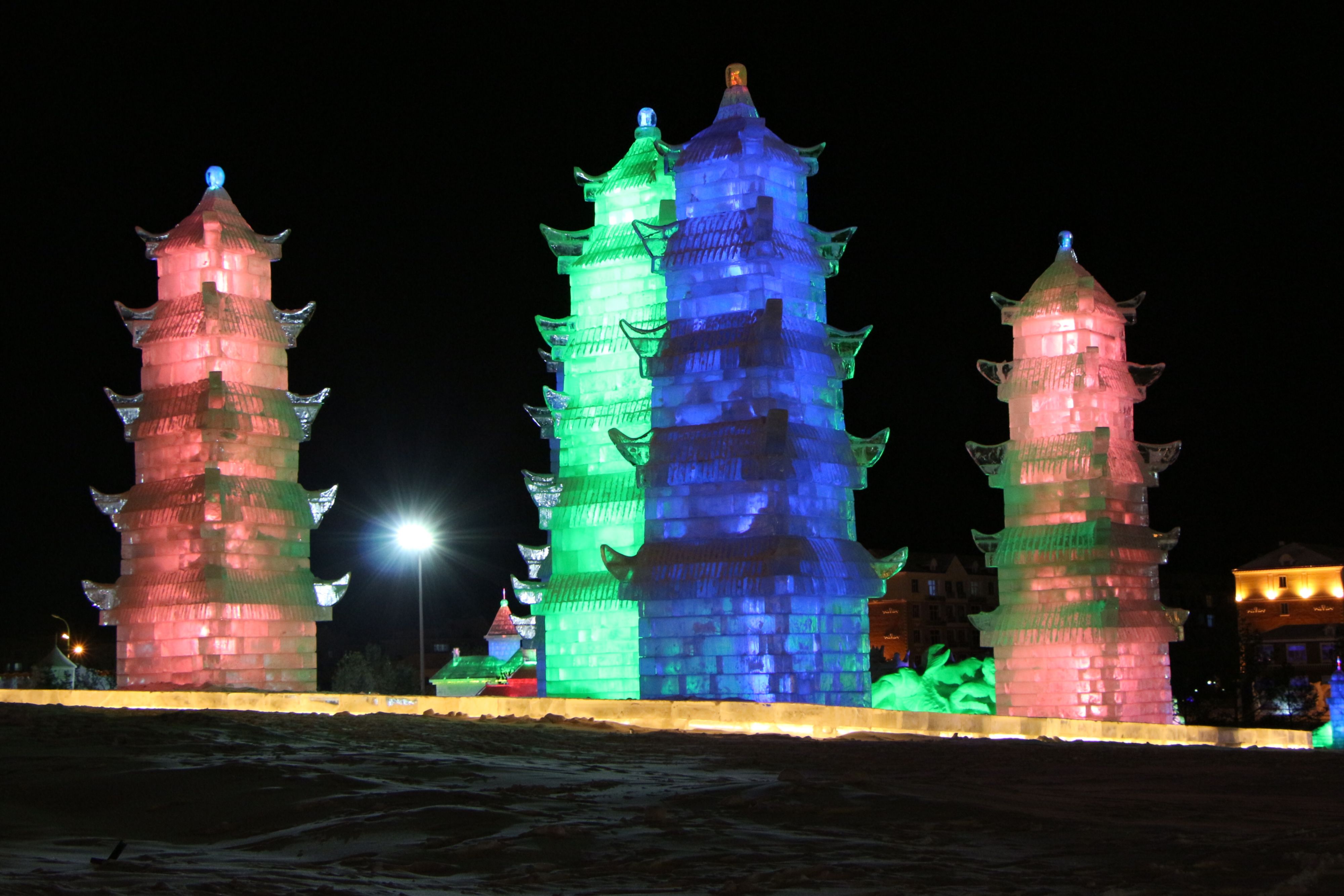 Ледяной городок. Маньчжурия.