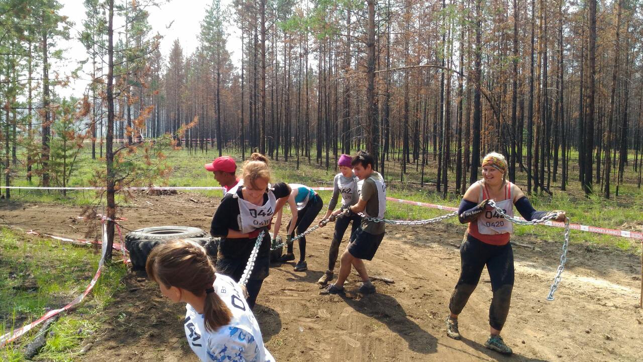 нужно протащить три покрышки, а нам бы цепь поднять!!!