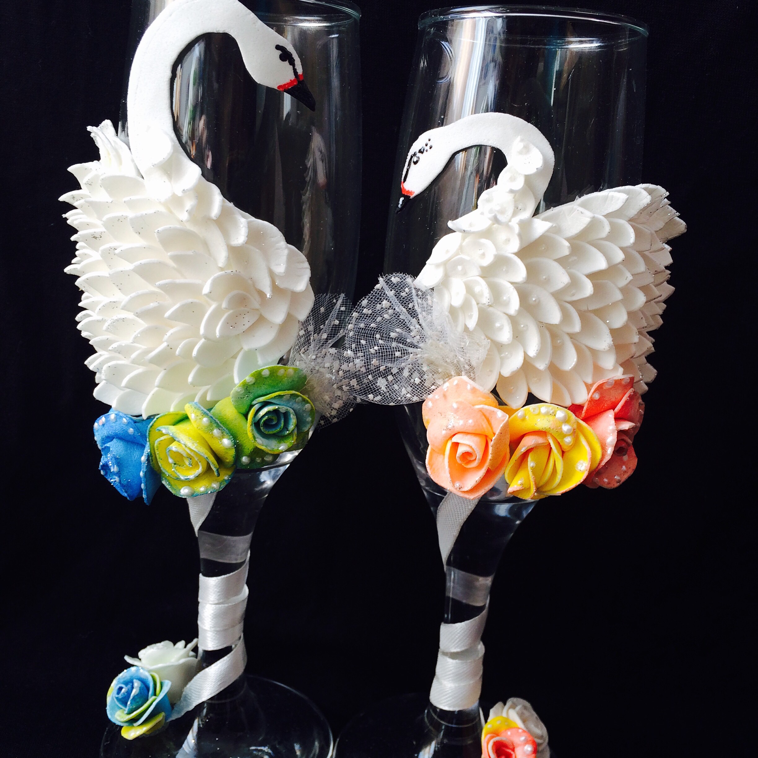 Бокалы "лебеди"