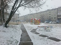 Любимый квартал ... 206 ... октябрь ... снег))))