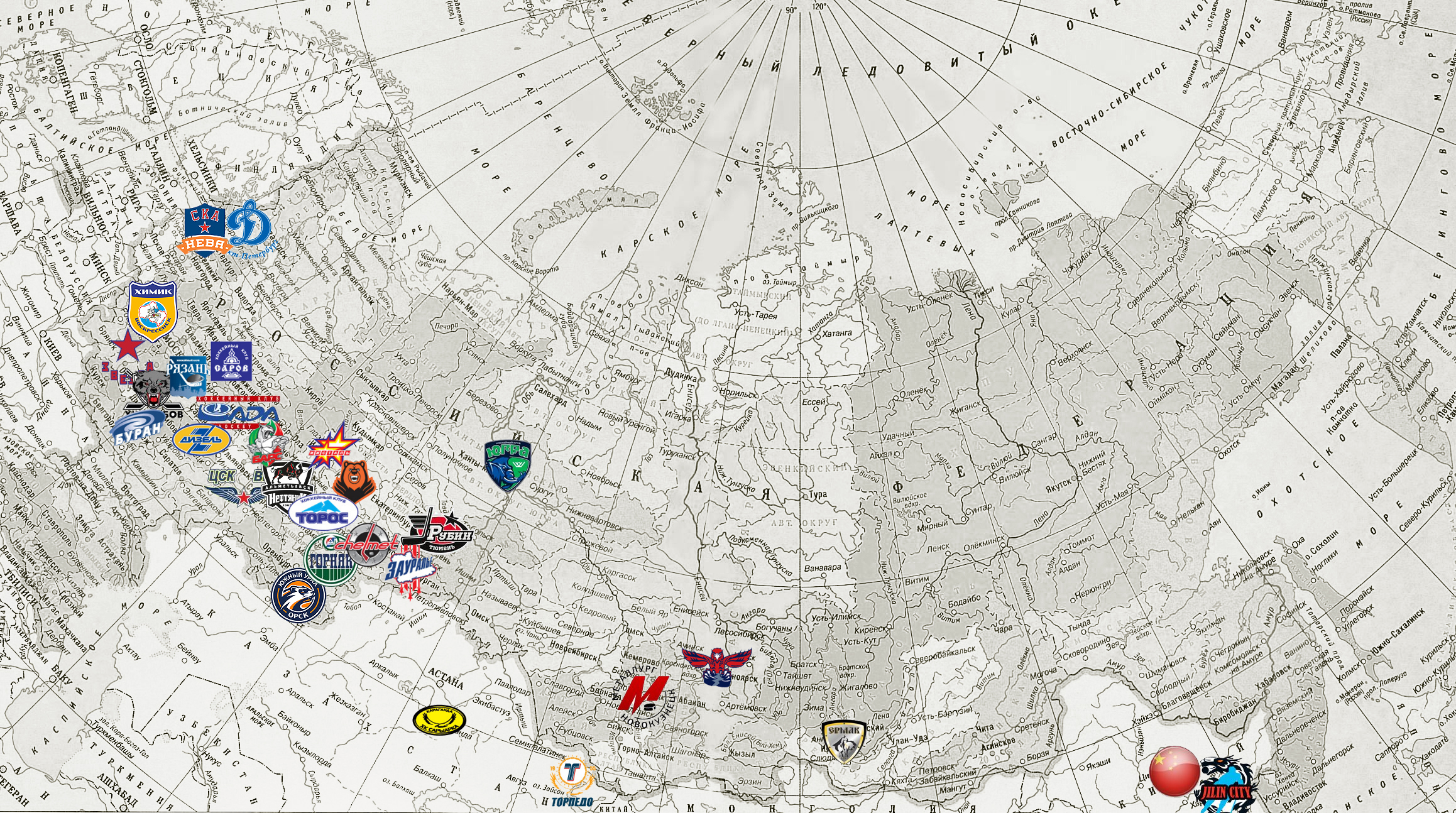 Карта ВХЛ 2018-2019