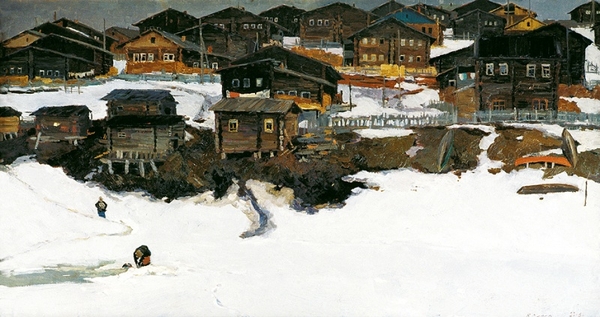 Стожаров Село Большая Пысса. весенний снег