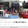 Отечественная атрибутика на трибунах