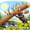 Книжка-сказка ВОЛК И ЛОСЬ... Книжка-сказка ВОЛК И ЛОСЬ...