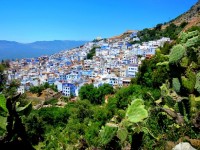 Улицы в городке Шефшауэн на юго-западе Марокко