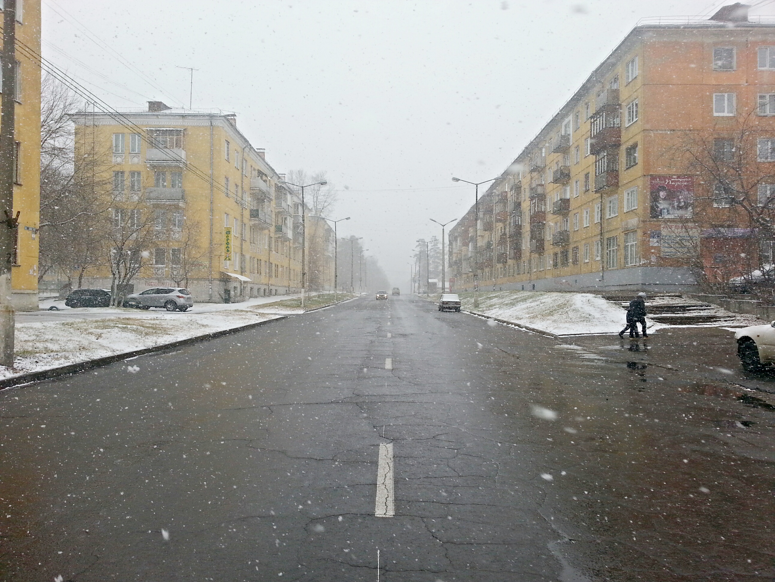 Любимый квартал ... Энгельса ... октябрь ... снег))))