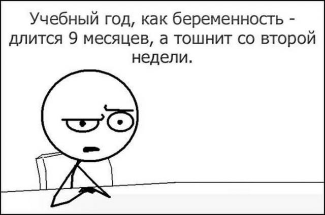Учебный год, как беременность
