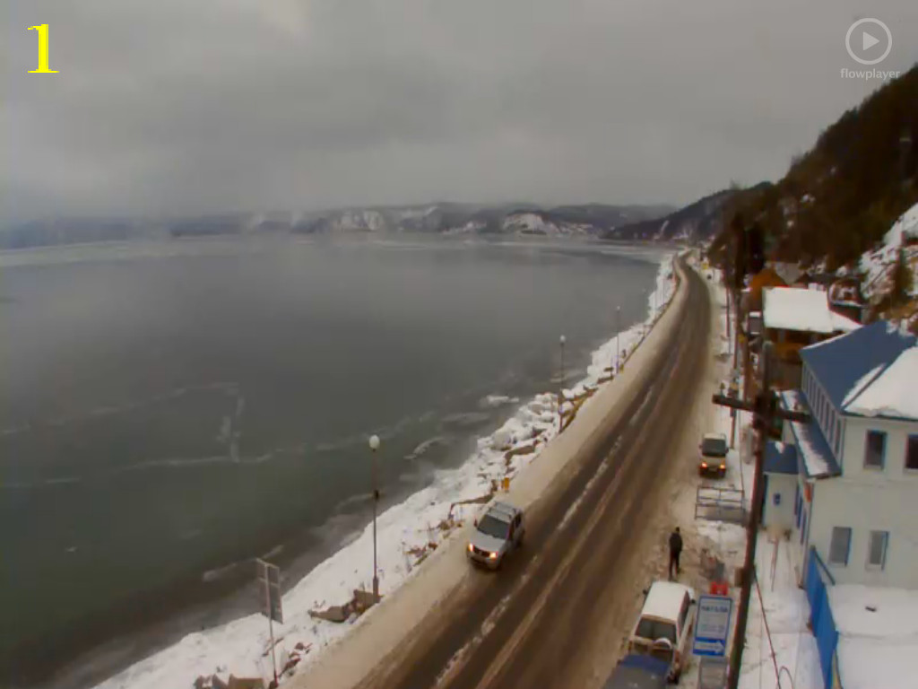 2015-01-22 1019 Понижение уровня озера сегодя. Этот снимок сделан в 10:19, уровень пока  вот  такой.