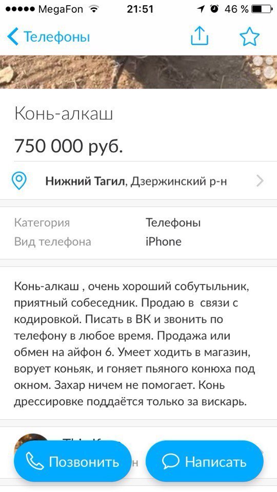 продаёца конь-алкаш))))))))