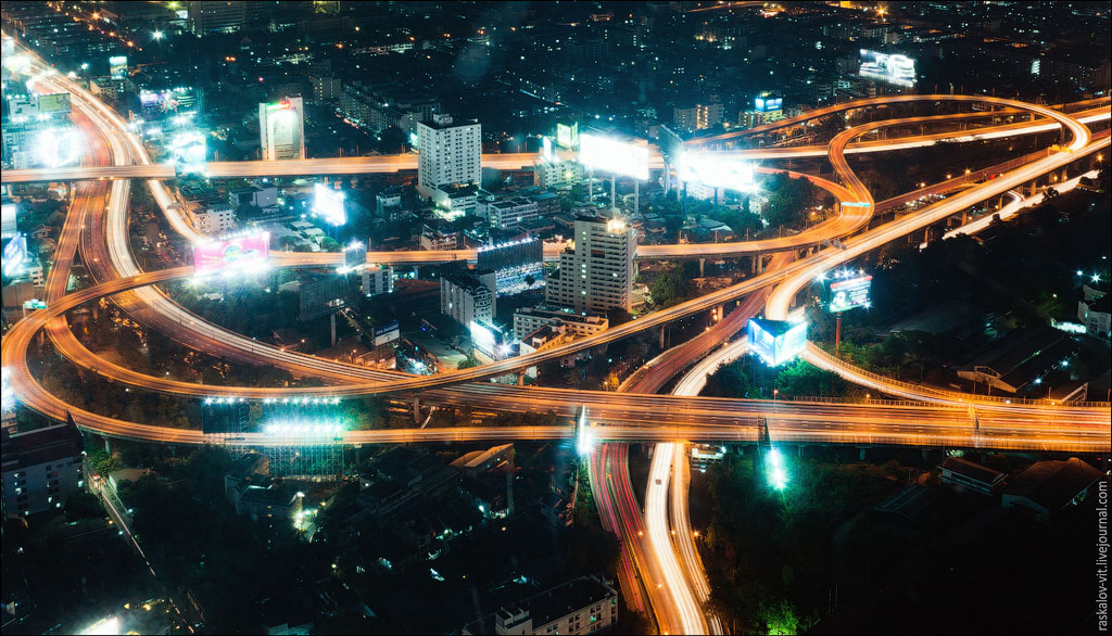 Дороги Бангкока - Фантастические развязки высотой в 10 этажные здания