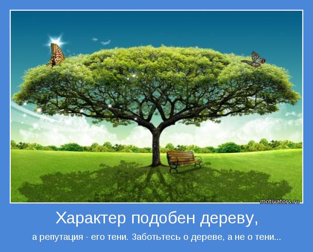 Характер подобен дереву